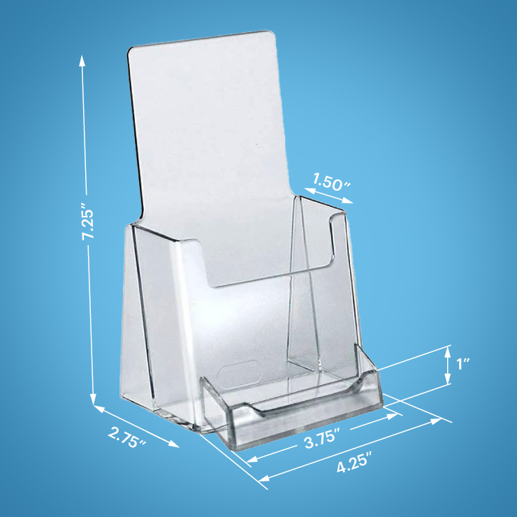 Tri-Fold Brochure Holder with Business Card Pocket 2